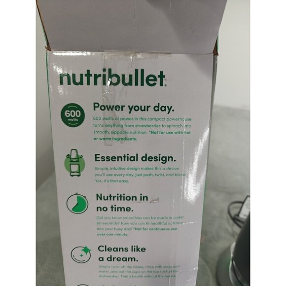 NutriBullet Nutrition Extractor Blender Juicer,  600 Watt Brand Open Box - Picture 2 of 8